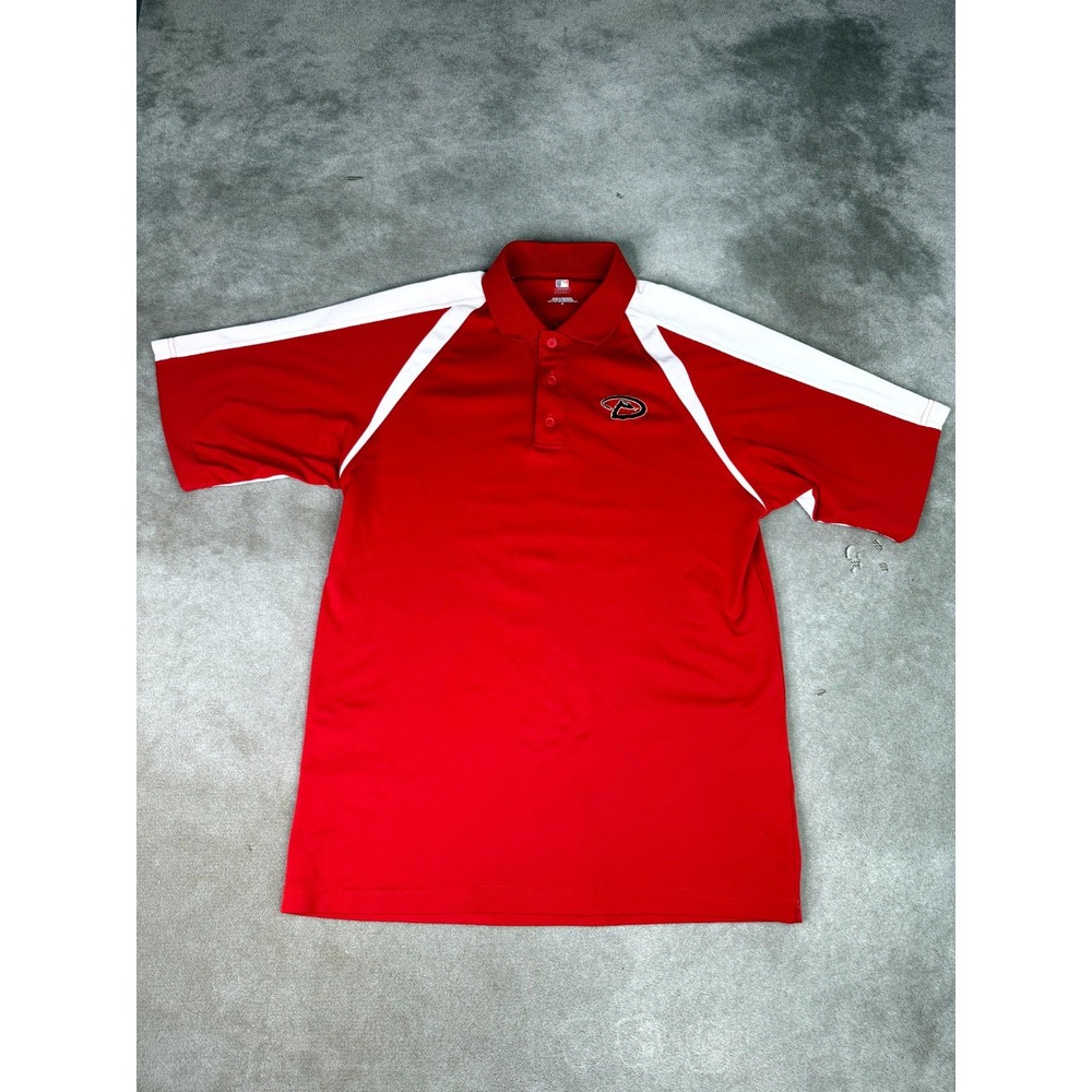 Arizona Diamondbacks Polo Shirt Mens Medium Red Genuine Merchandise Baseball MLB